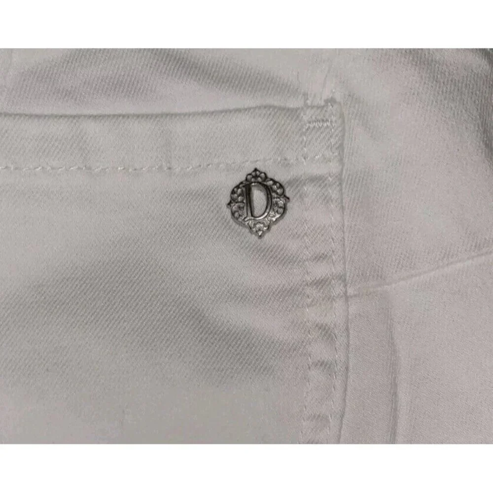 NWT DEMOCRACY White Denim "AB"SOLUTION Slimming Freedom Ankle Skimmer Jeans 14 - Picture 5 of 6
